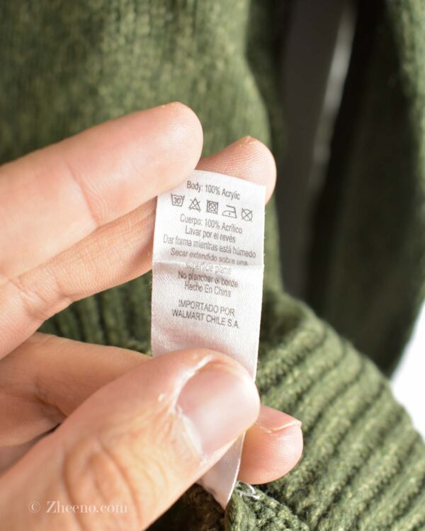 بافت وینیتیج یقه دار طوسی سبز George