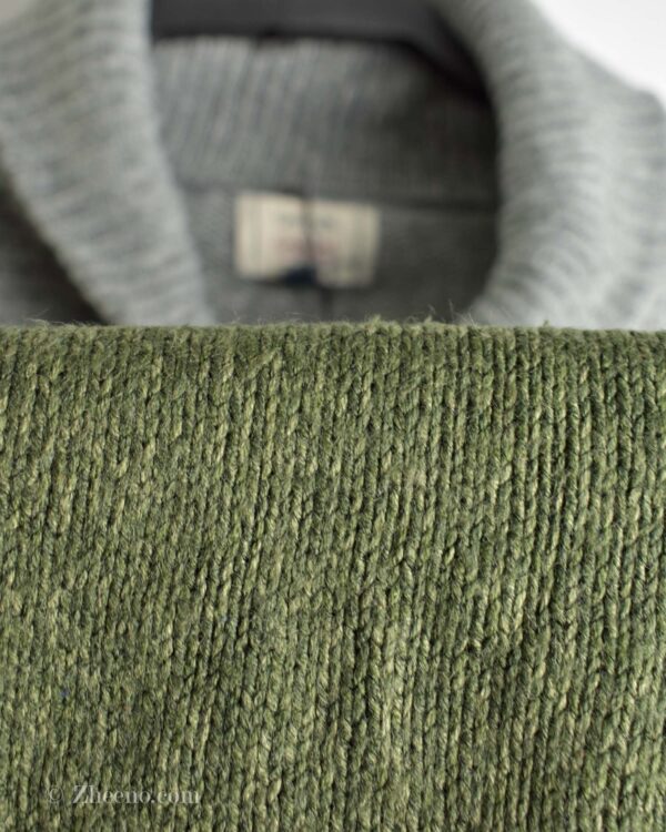 بافت وینیتیج یقه دار طوسی سبز George