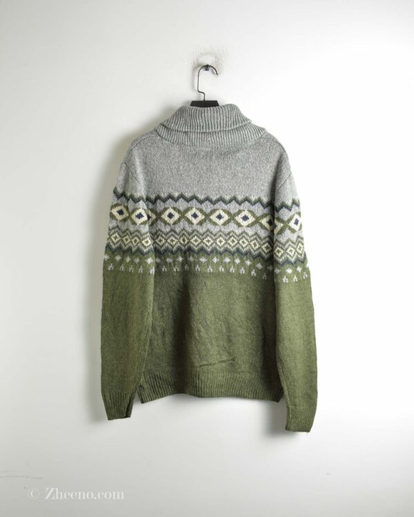 بافت وینیتیج یقه دار طوسی سبز George