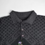 بافت وینیتیج تیره طرح دار