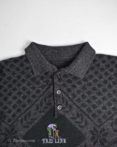 بافت وینیتیج تیره طرح دار