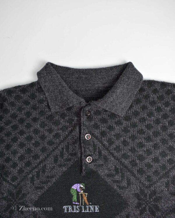 بافت وینیتیج تیره طرح دار