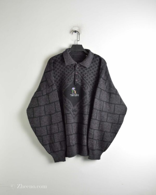 بافت وینیتیج تیره طرح دار