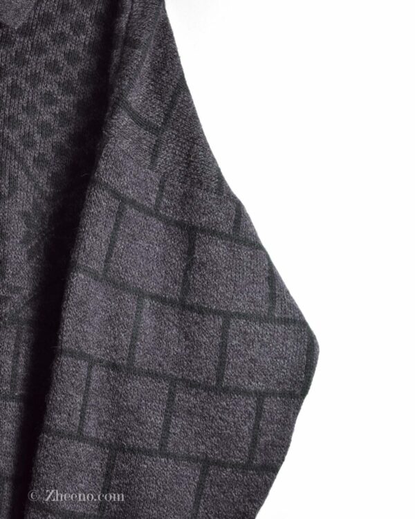 بافت وینیتیج تیره طرح دار