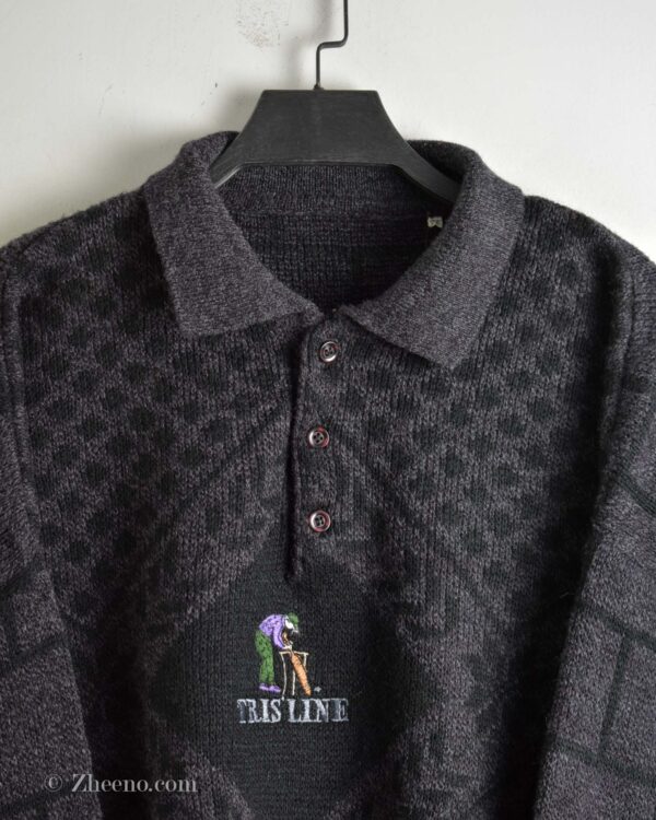 بافت وینیتیج تیره طرح دار