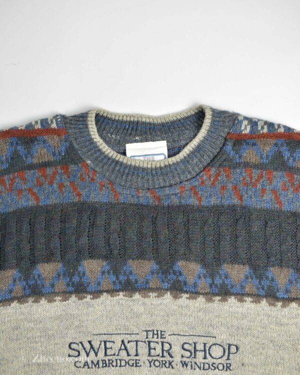 بافت وینتیج طرح دار The sweater