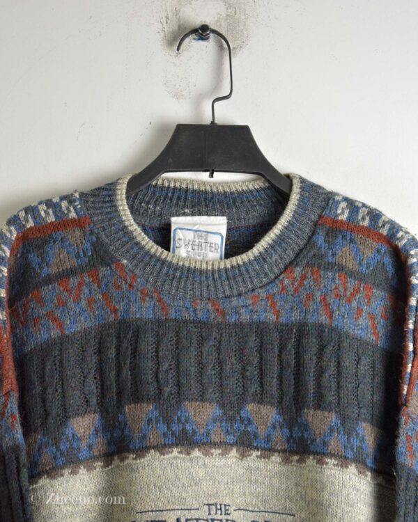 بافت وینتیج طرح دار The sweater