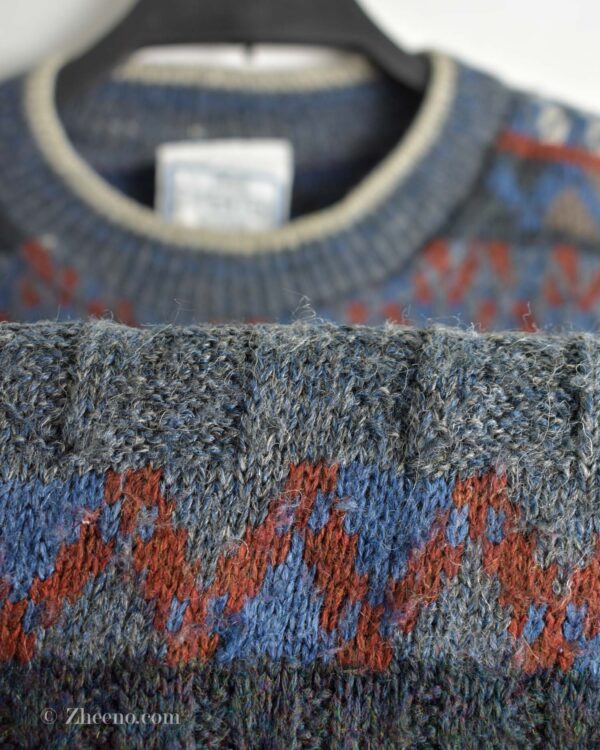 بافت وینتیج طرح دار The sweater
