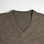 بافت وینتیج یقه هفت قهوه ای