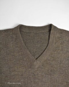 بافت وینتیج یقه هفت قهوه ای