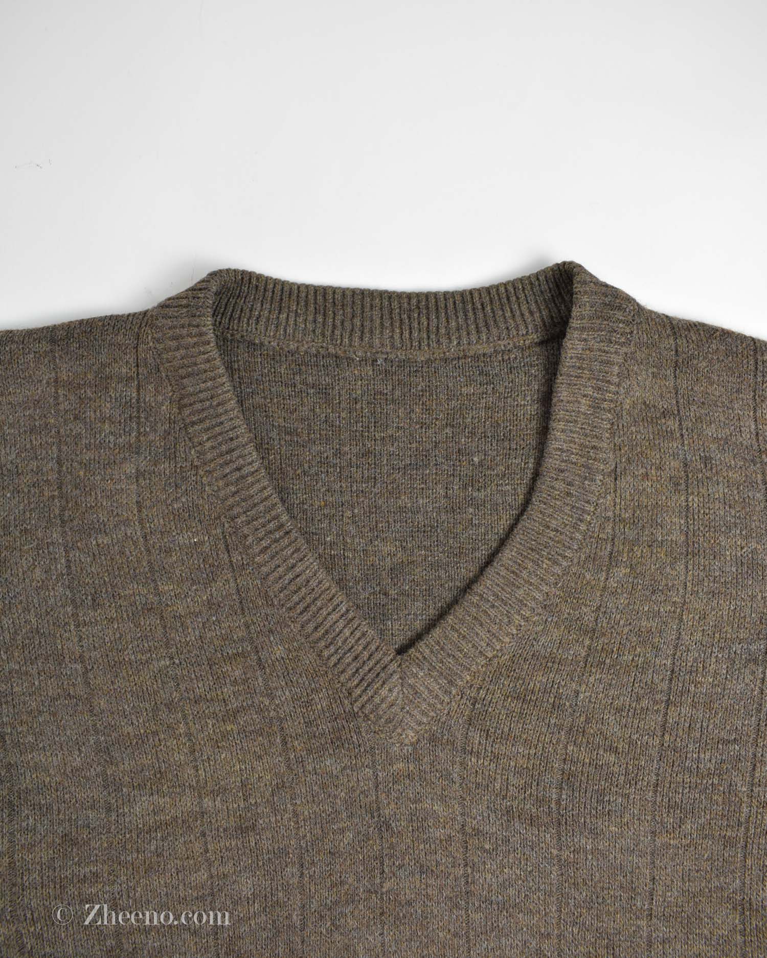 17670211365448489 بافت وینتیج یقه هفت قهوه ای