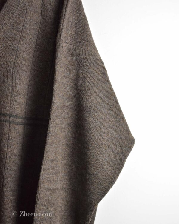 بافت وینتیج یقه هفت قهوه ای