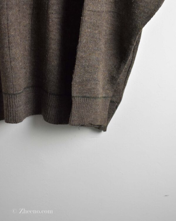 بافت وینتیج یقه هفت قهوه ای