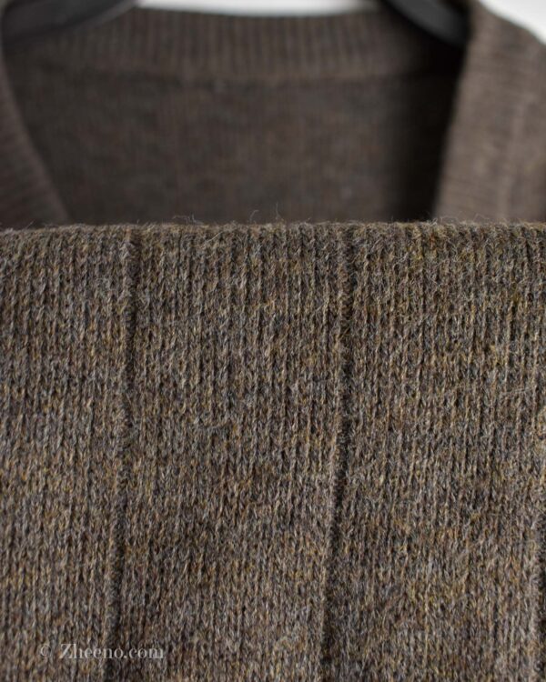 بافت وینتیج یقه هفت قهوه ای