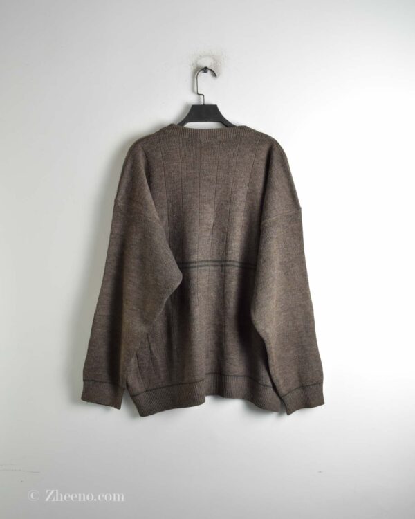 بافت وینتیج یقه هفت قهوه ای