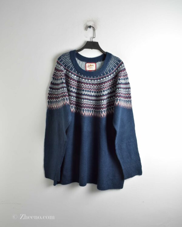 بافت وینتیج سرمه ای طرح دار Joe Browns