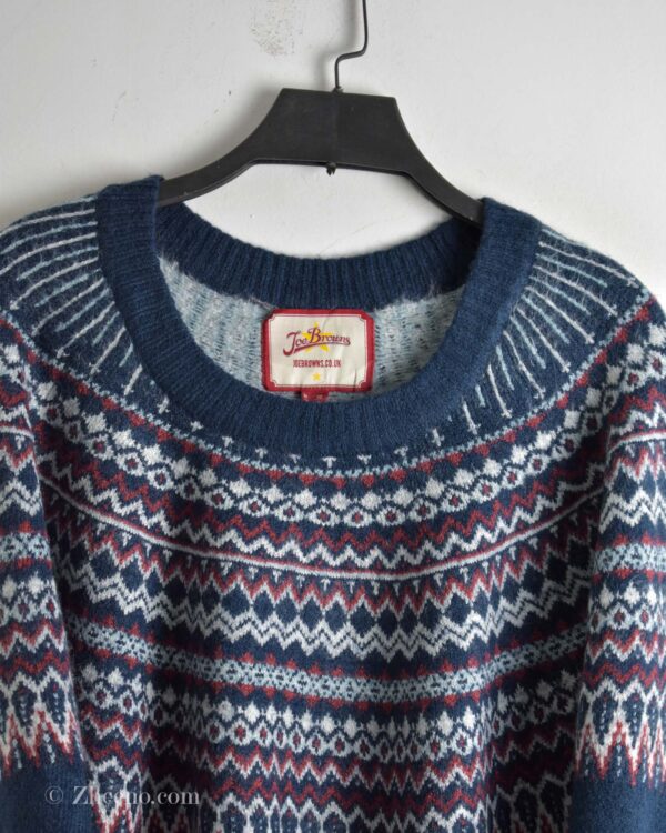 بافت وینتیج سرمه ای طرح دار Joe Browns