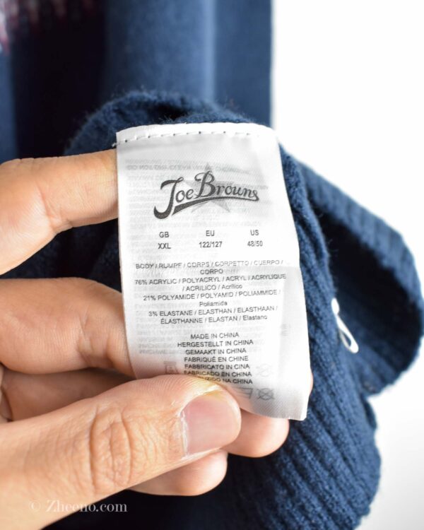 بافت وینتیج سرمه ای طرح دار Joe Browns