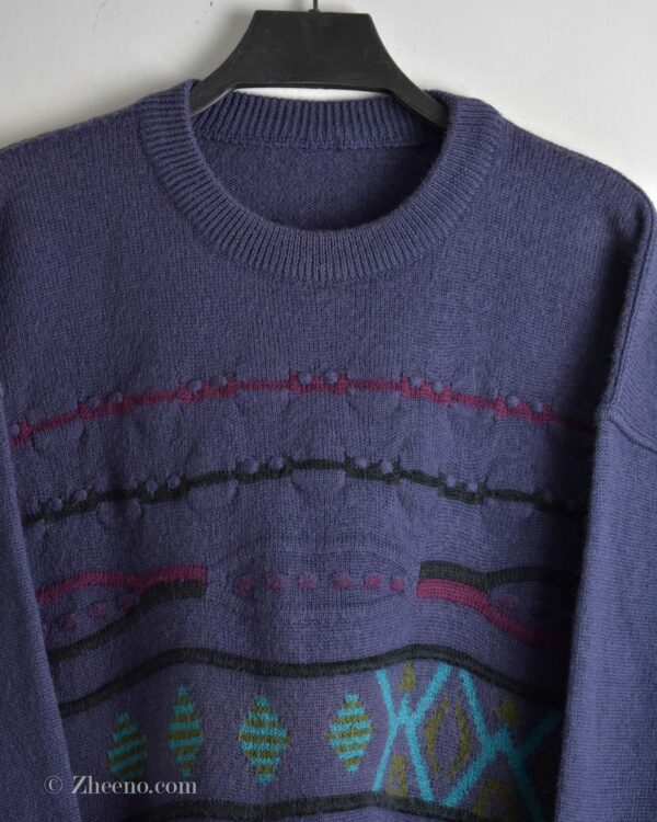 بافت وینتیج بنفش طرح دار