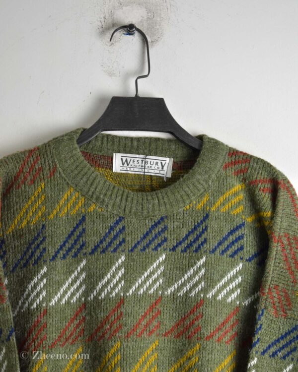 بافت وینتیج سبز طرح دار Westbury