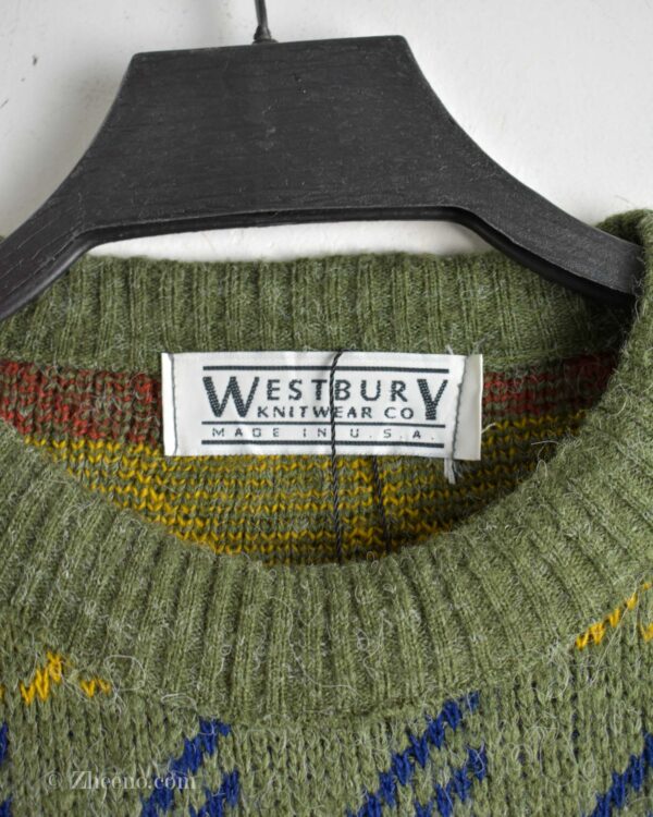 بافت وینتیج سبز طرح دار Westbury