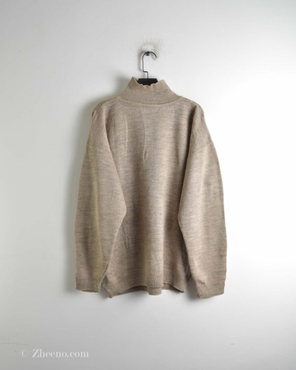 بافت وینتیج یقه دار سه دکمه طرح دار