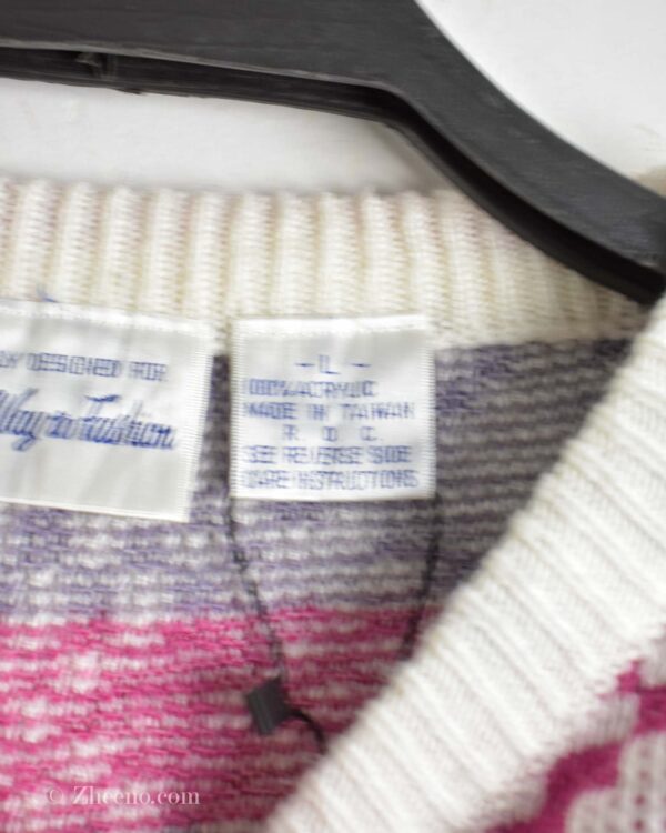 بافت وینتیج سفید صورتی