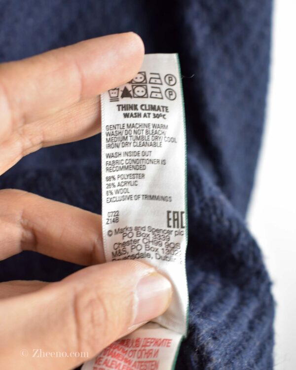 بافت وینتیج سرمه ای M&S