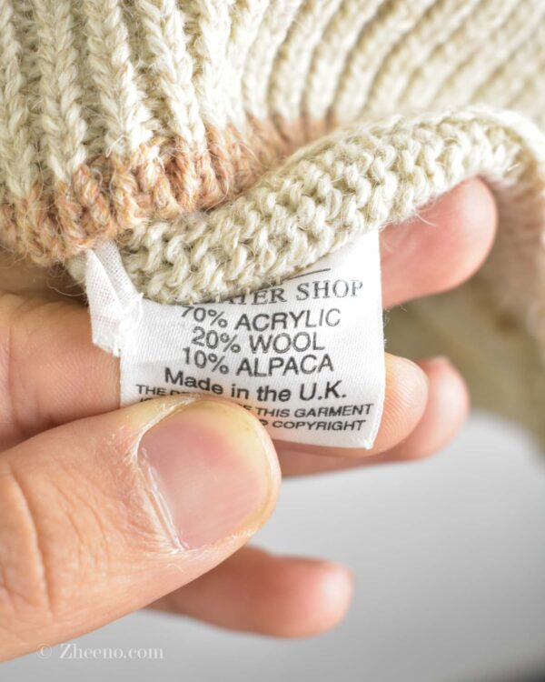 بافت وینتیج شیری طرح دار