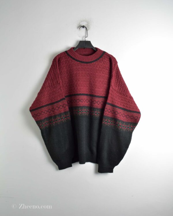 بافت وینتیج مشکی عنابی