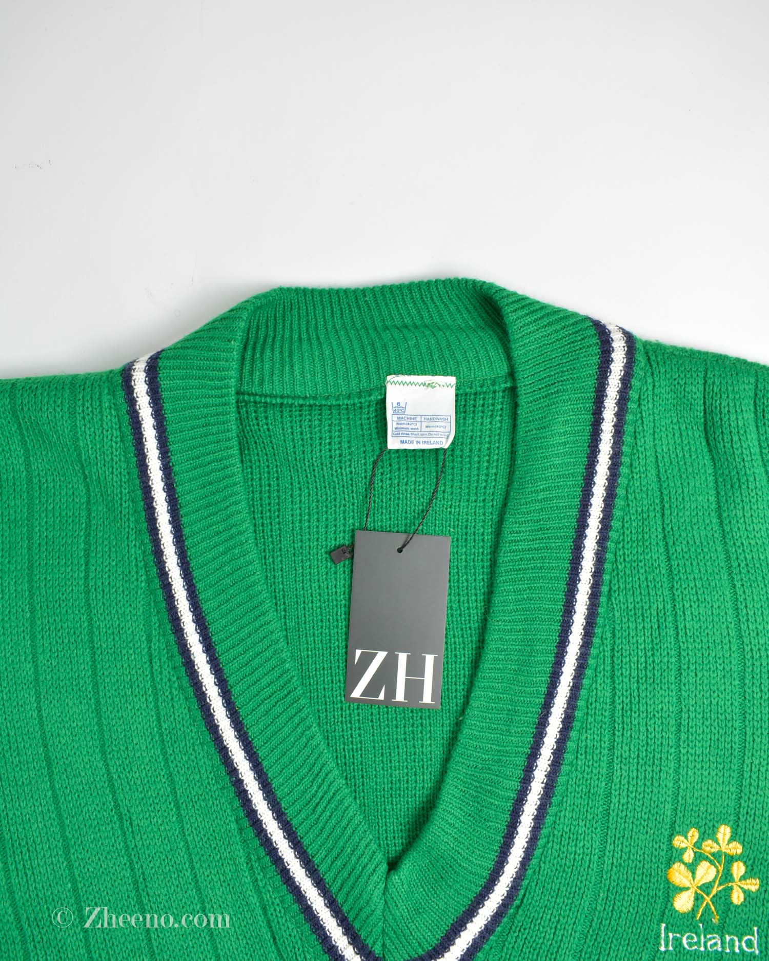 بافت وینتیج یقه هفت سبز Ireland