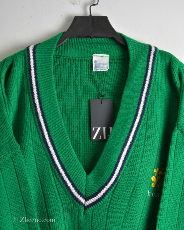 بافت وینتیج یقه هفت سبز Ireland