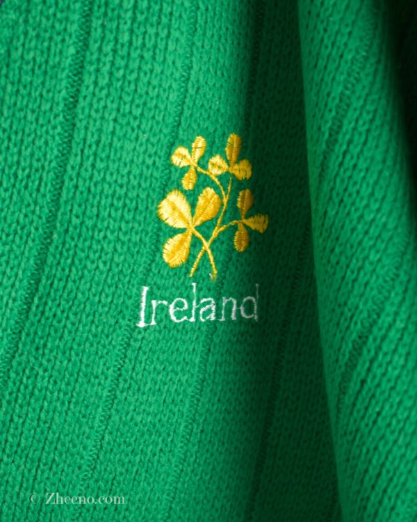 بافت وینتیج یقه هفت سبز Ireland