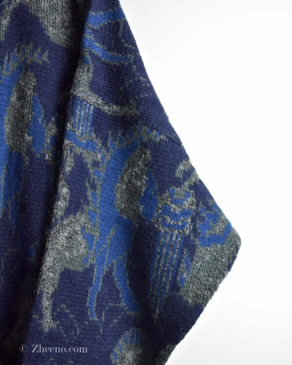 سویشرت وینتیج زیپ و دکمه دار چند رنگ