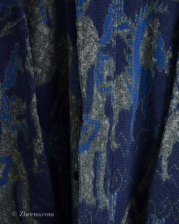 سویشرت وینتیج زیپ و دکمه دار چند رنگ