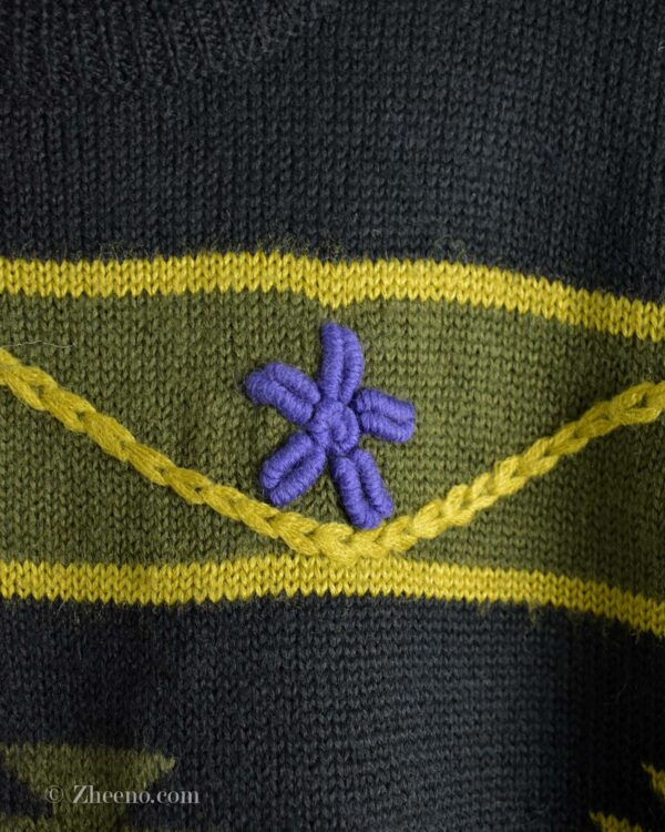 بافت وینتیج مشکی طرح دار Mister Leonard