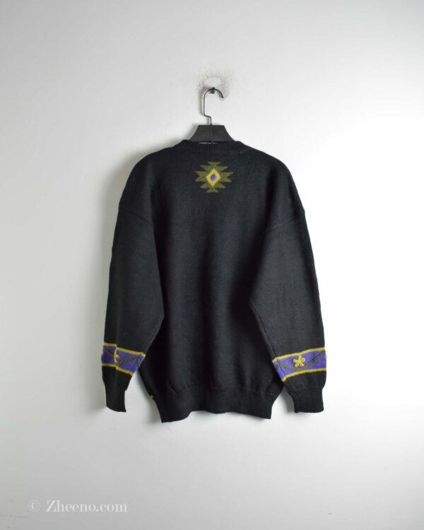 بافت وینتیج مشکی طرح دار Mister Leonard