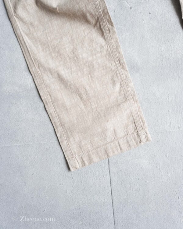 شلوار نخی بیسیک کرم طرح لینن Livergy - Image 4