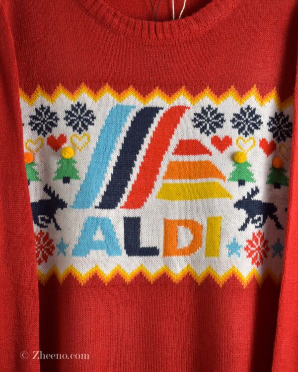 بافت کریسمسی قرمز Aldi