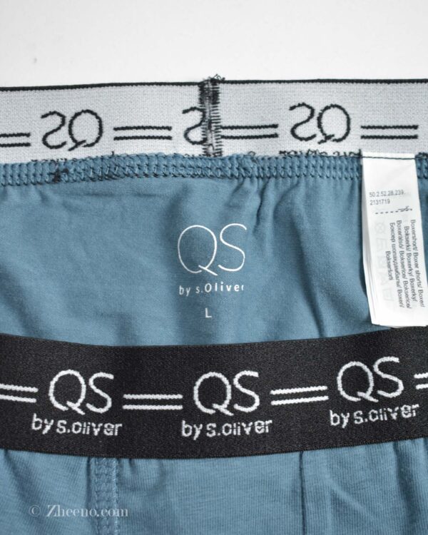 شورت فیروزه ای تیره کمر مشکی S.oliver