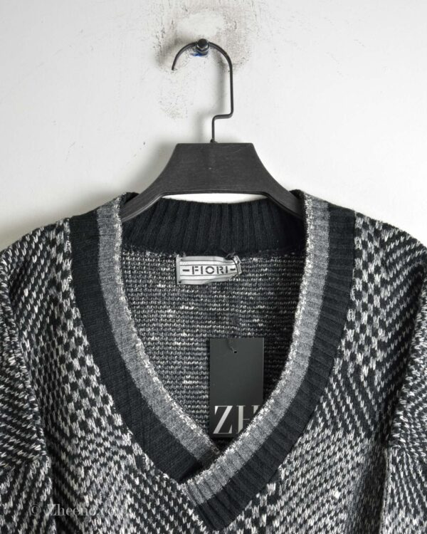 بافت وینتیج یقه هفت تیره Fiori