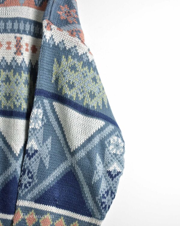 بافت وینتیج آبی طرح دار