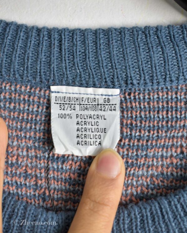 بافت وینتیج آبی طرح دار