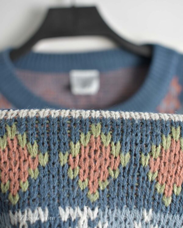 بافت وینتیج آبی طرح دار