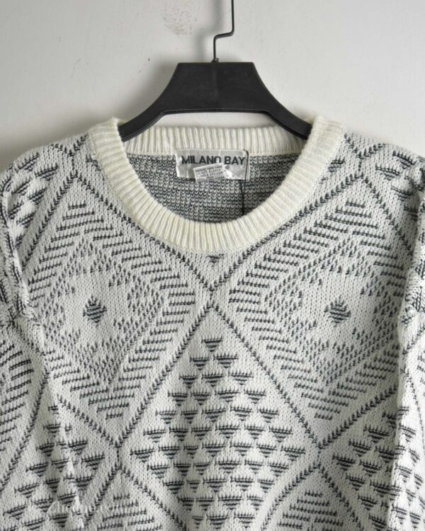 بافت وینتیج سفید مشکی Milano Bay