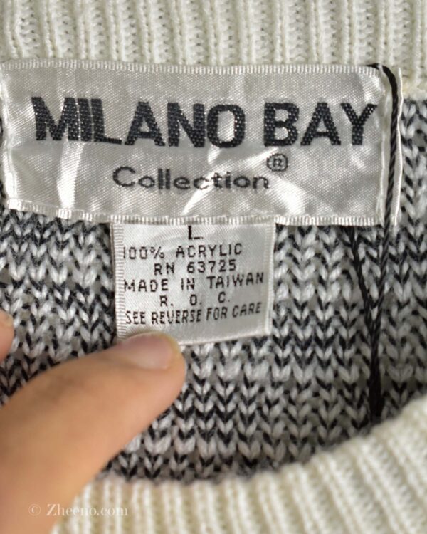 بافت وینتیج سفید مشکی Milano Bay