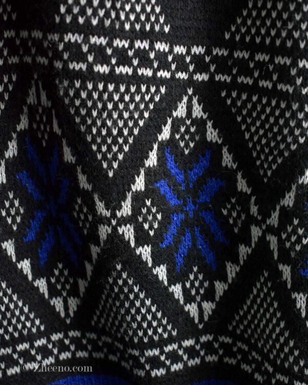 بافت وینتیج مشکی طرح دار