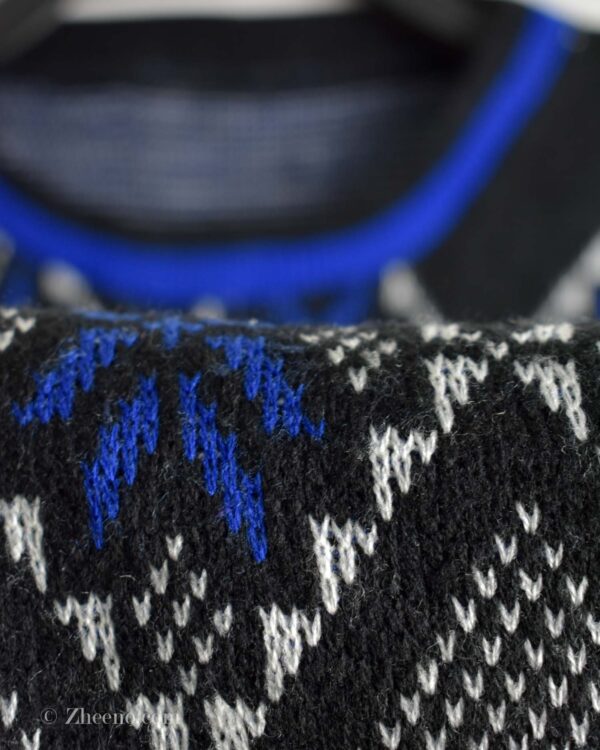 بافت وینتیج مشکی طرح دار