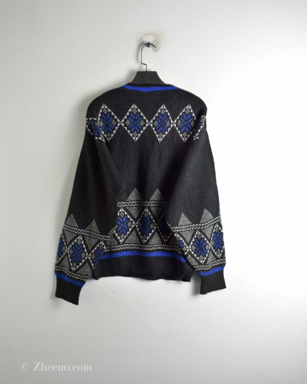 بافت وینتیج مشکی طرح دار