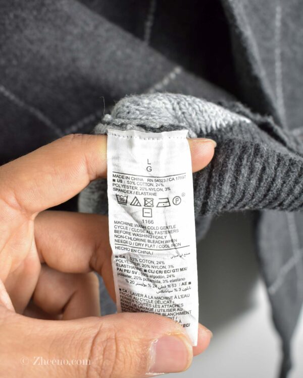 بافت وینتیج یقه دار سه دکمه Old Navy